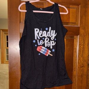 Grey 'Ready to Pop' Maternity Tank Top